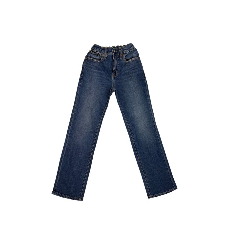 Old Navy Straight Leg Flex Stretch Adjustable Waist Denim Blue Jeans Youth 12
